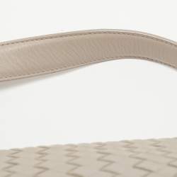 Bottega Veneta Beige Intrecciato Leather Olimpia Top Handle Bag