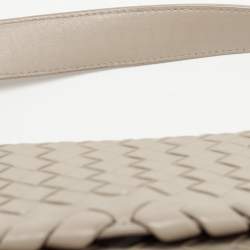 Bottega Veneta Beige Intrecciato Leather Olimpia Top Handle Bag