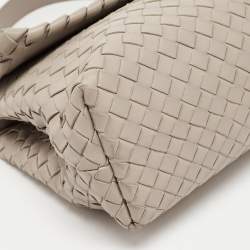 Bottega Veneta Beige Intrecciato Leather Olimpia Top Handle Bag