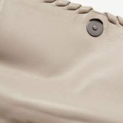 Bottega Veneta Beige Intrecciato Leather Olimpia Top Handle Bag