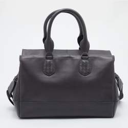 Pre Owned Bottega Veneta Grey Intrecciato Leather Tote
