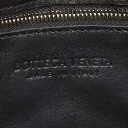 Pre Owned Bottega Veneta White Intrecciato Leather Cassette Shoulder Bag