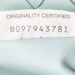 مملوكة مسبقًا Bottega Veneta Light Blue Intrecciato Leather Mini Jodie Hobo