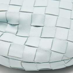 مملوكة مسبقًا Bottega Veneta Light Blue Intrecciato Leather Mini Jodie Hobo