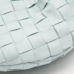 مملوكة مسبقًا Bottega Veneta Light Blue Intrecciato Leather Mini Jodie Hobo