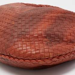 مملوكة مسبقًا Bottega Veneta Two-Tone Brown Intrecciato Leather Large Hobo