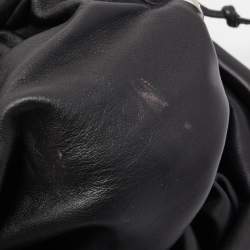 Pre Owned Bottega Veneta Black Leather Mini The Pouch Bag