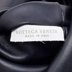 Bottega Veneta Black Leather Trine Envelope Clutch