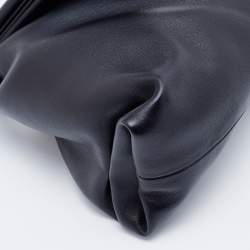 Bottega Veneta Black Leather Trine Envelope Clutch