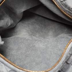 Pre Owned Bottega Veneta Grey Intrecciato Suede BV Jdoie Hobo