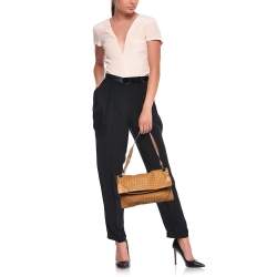 Pre Owned Bottega Veneta Tan Intrecciato Leather Shoulder Bag