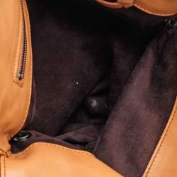 Pre Owned Bottega Veneta Tan Intrecciato Leather Shoulder Bag