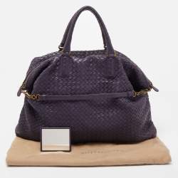 مملوكة مسبقًا Bottega Veneta Purple Intrecciato Leather Maxi Convertible Tote