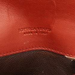 Pre Owned Bottega Veneta Rust Intrecciato Leather Flap Continental Wallet