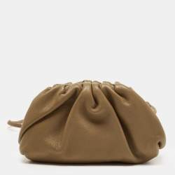 Pre Owned Bottega Veneta Brown Intrecciato Leather Wristlet Coin Purse