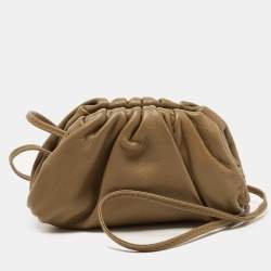 Pre Owned Bottega Veneta Brown Intrecciato Leather Wristlet Coin Purse