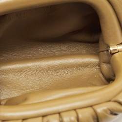 Pre Owned Bottega Veneta Brown Intrecciato Leather Wristlet Coin Purse