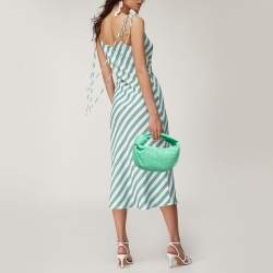 Pre Owned حقيبة بوتيغا فينيتا ميني بي في جودي جلد أزرق