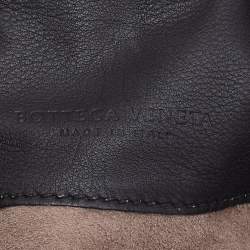 Pre Owned Bottega Veneta Black Lasercut Leather Floral Applique Hobo