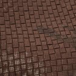 Pre Owned Bottega Veneta Brown Intrecciato Perforated Leather Veneta Hobo