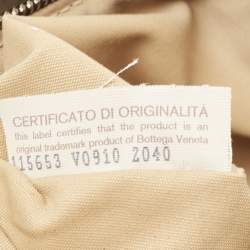 Pre Owned Bottega Veneta Brown Intrecciato Perforated Leather Veneta Hobo