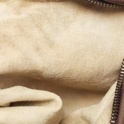 Pre Owned Bottega Veneta Brown Intrecciato Perforated Leather Veneta Hobo