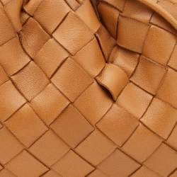 Pre Owned حقيبة بوتيغا فينيتا بوش جلد أحمر داكن صغيرة