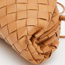 Pre Owned حقيبة بوتيغا فينيتا بوش جلد أحمر داكن صغيرة