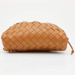 Pre Owned حقيبة بوتيغا فينيتا بوش جلد أحمر داكن صغيرة