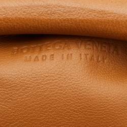 Pre Owned حقيبة بوتيغا فينيتا بوش جلد أحمر داكن صغيرة