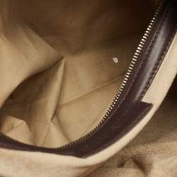 Pre Owned Bottega Veneta Dark Brown Intrecciato Leather Large Veneta Hobo