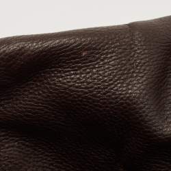 Pre Owned Bottega Veneta Dark Brown Intrecciato Trim Leather Expandable Tote