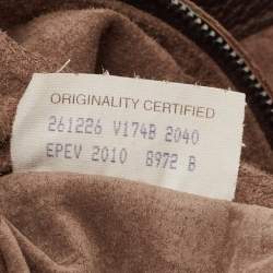 Pre Owned Bottega Veneta Dark Brown Intrecciato Trim Leather Expandable Tote