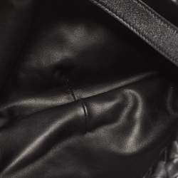 Pre Owned حقيبة كتف بوتيغا فينيتا بولب جلد إنترشياتو سوداء صغيرة