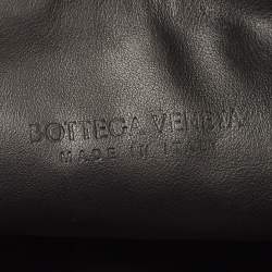 Pre Owned حقيبة كتف بوتيغا فينيتا بولب جلد إنترشياتو سوداء صغيرة