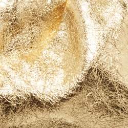 Pre Owned Bottega Veneta Metallic Gold Leather Teen Pouch Clutch