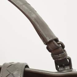 مملوكة مسبقًا Bottega Veneta Grey Intrecciato Leather Small Roma Tote
