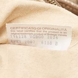 Pre Owned Bottega Veneta Light Gold Leather Illusion Hobo