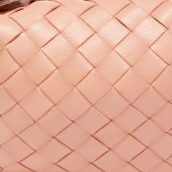 مملوكة مسبقًا Bottega Veneta Peach Intrecciato Leather Mini Jodie Hobo