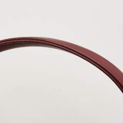 Pre Owned Bottega Veneta Burgundy Intrecciato Leather Arco Tote