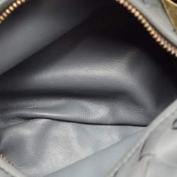 مملوكة مسبقًا Bottega Veneta Dark Grey Intrecciato Leather Mini Jodie Hobo