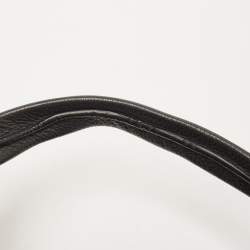 Pre Owned Bottega Veneta Black Intercciato Leather Large Loop Hobo