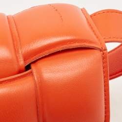 Pre Owned حقيبة كتف بوتيغا فينيتا كاسيت جلد مبطن أصفر بقلاب