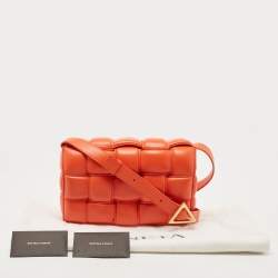 Pre Owned حقيبة كتف بوتيغا فينيتا كاسيت جلد مبطن أصفر بقلاب