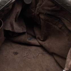 مملوكة مسبقًا Bottega Veneta Grey Intrecciato Leather Boston Zip Bag