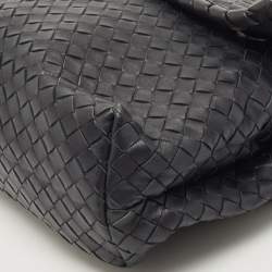 Pre Owned Bottega Veneta Black Intrecciato Leather Medium Olimpia Shoulder Bag