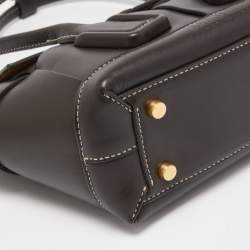 مملوكة مسبقًا Bottega Veneta Dark Brown Intrecciato Leather Arco Tote