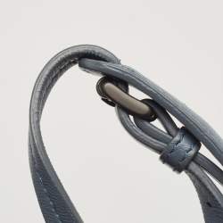 Pre Owned Bottega Veneta Light Blue Intrecciato Leather Nodini Crossbody Bag