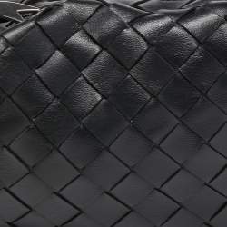 مملوكة مسبقًا Bottega Veneta Black Intrecciato Leather Mini Jodie Hobo