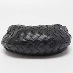 مملوكة مسبقًا Bottega Veneta Black Intrecciato Leather Mini Jodie Hobo